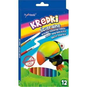 Colored Pencil st. majewski Bambino — 12 colors, erasable, standard size