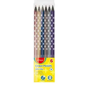 Colour pencil set Keyroad KR971870 — 6 pieces, assorted colours, blister pack