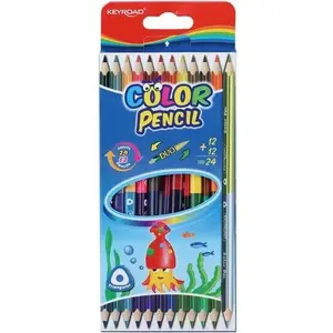 Keyroad double-sided triangular colored pencils — 12 colors, model 30641786