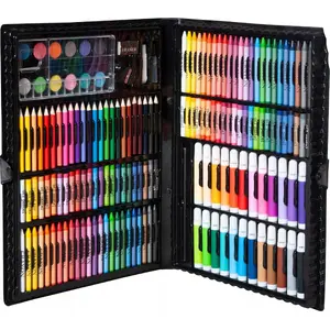 Painting Set in Case 168 pcs, Iso Trade — black case with brushes and painting tools