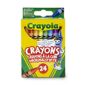 Мелки Crayola 24 шт. — 24 цвета, многоцветные, компактная коробка (72×27×115 мм)