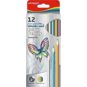 Colored Pencils Keyroad KR971756 — metallic finish, 12 pieces