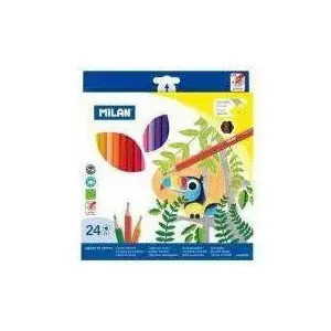 School colored pencils Milan 158563 — set of colored drawing pencils by Milan