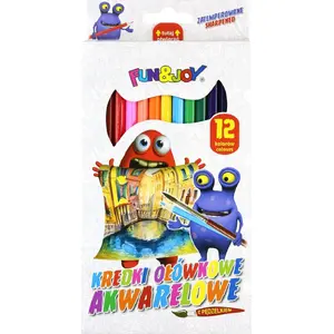 Colored Watercolor Pencil Set Titanum with Brush, 12 Colors, model 400936