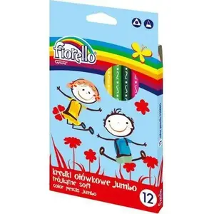 Colored pencils Grand Jumbo Super Soft triangular grip, set of 12 colors