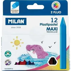 Crayons (wax) Milan Plastipastel maxi 12 colors — Milan 500647