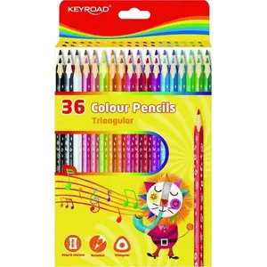 Colored Pencil Set Keyroad KR972503 — triangular 3 mm cores, 36 pieces, box