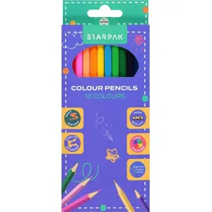 Colored pencils STARPAK set of 12, model STK KRE139, cardboard tube packaging