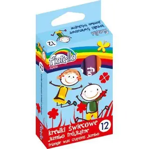 Crayons Grand Fiorello Jumbo — wax crayons, 12 colors, thick jumbo size