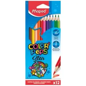 Pencil set Maped 183212 — 12 pieces, school drawing and writing pencils, hanging box