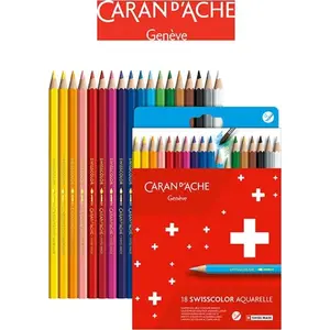 Watercolor Pencils Caran d’Ache Swisscolor 18-piece set, cardboard box (CD1285-818)