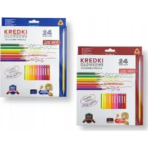 Colored pencil set Penword AE448PSH — 24 pencils + 2 bonus, triangular barrels with sharpener