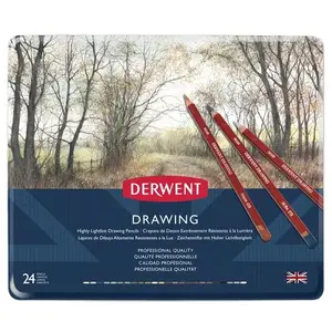 Набор цветных карандашей Derwent 0700672 — 24 мягких карандаша в металлическом пенале