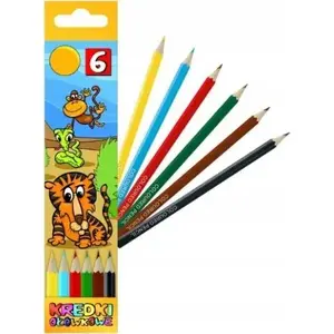 Colored pencil set Titanum Olo hexagonal wooden, 6 colors