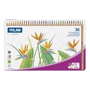 Набор цветных карандашей Milan 0726136 — мелко-пастельные карандаши, 36 шт., разноцветные