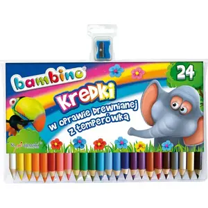Colored pencils st. majewski BAMBINO in wooden casing with sharpener, 24 colors