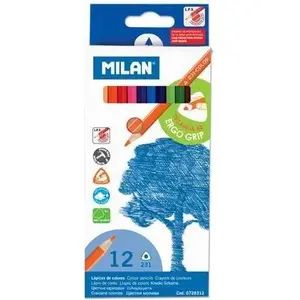 Colored pencils Milan triangular 12 colors, brand Milan, model 0728312