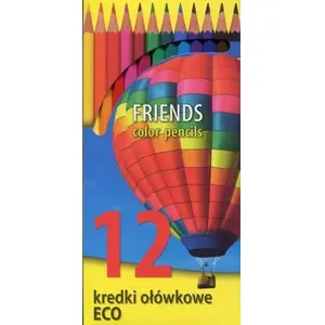 Krāsainie zīmuļi KW Trade Kredki 12 krāsas balta — komplekts ar 12 zīmuļiem