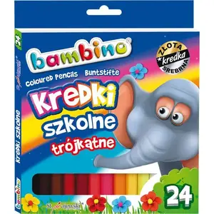 Colored triangular school pencils St. Majewski 24 colors, BAMBINO license