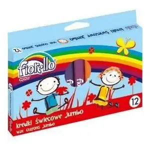 Colored Wax Crayons Grand Fiorello Jumbo — 12 Colors, Thick Jumbo Sticks