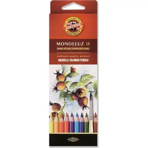 Watercolor pencils KOH-I-NOOR 3717/K — set of 18 colors (model 378011)