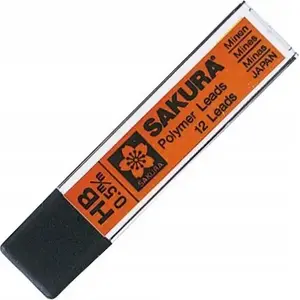 Mechaniskā zīmuļa pildspalvas tinte Sakura 0,5 mm HB polimēra līnijas (Sakura XK5AHB)