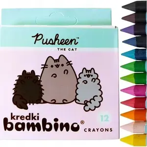 Krāsainie zīmuļi MAJEWSKI Pusheen — komplekts 12 krāsas, koka zīmuļi