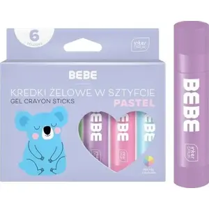 Gela zīmuļi stienī INTERDRUK BB Kids pasteļtoņi — INTERDRUK 626590, pasteļtoņu gela zīmuļi stienītī