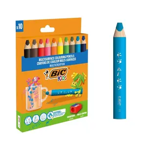 Цветные карандаши TEKA BIC 515276, пастельные, 10 шт., ассорти, в коробке
