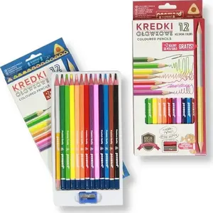 Colored pencil set Polsirhurt Penword 12 colors triangular pencils with gold and silver