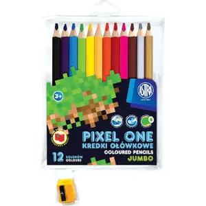 Colored pencil set ASTRA art-pap Pixel One 12 colors with sharpener