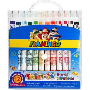 Colored Twist-Up Pencils Titanum 12 Colors — model 185339