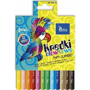 Colored pencils Tetis Kredki Tetiski round jumbo 12 colors