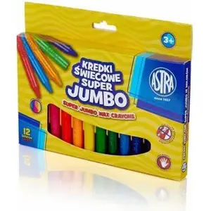 Crayons Astra Super Jumbo 12 colors — wax crayons, set of 12