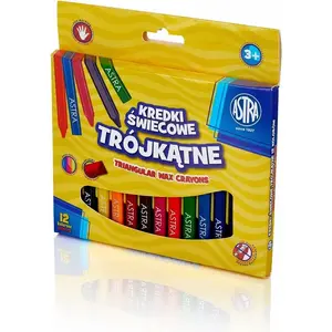 Triangular Wax Crayons Astra, 12 colors, model 284593