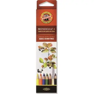 Watercolor pencils KOH-I-NOOR 3715/K — set of 6 colors (model 378007)