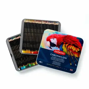 Colour pencil set Derwent 2306013 — 48 assorted colours, 7.2 mm diameter, tin pack