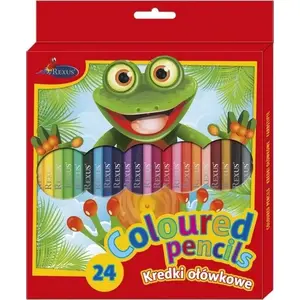 Koka krāsu zīmuļi Rexus 24 krāsas — 24 gab.