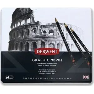 Graphite Pencil Set Derwent Graphic Pencil Set 24 tin – Derwent 601005, 24 pencils