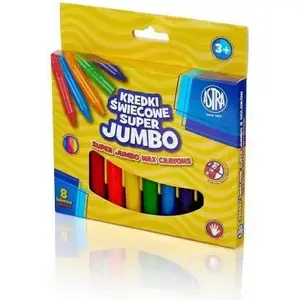 Wax Crayons Astra Jumbo 8 colors — pack of 8 thick jumbo crayons