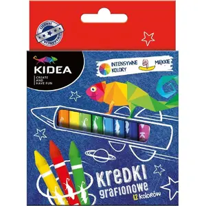 Colored graphite pencils Derform 12 colors model 246589 — set for drawing and sketching