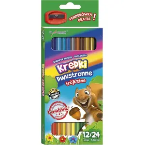 Colored Pencils Double-Ended 24 Colors with Sharpener, st. majewski 324311