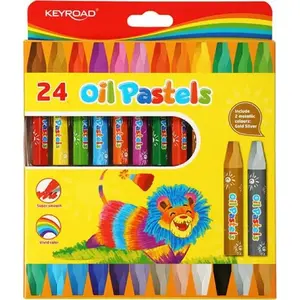 Colored pencils Keyroad KR972140 — 24 pastel colors, hexagonal wooden pencils