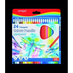 Colored Pencil Set PBS Connect KEYROAD triangular 3 mm lead 24 colors