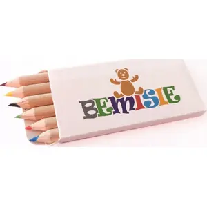 Krāsainie zīmuļi TEKA BDGirls MIX — 12 krāsas, koka zīmēšanas komplekts