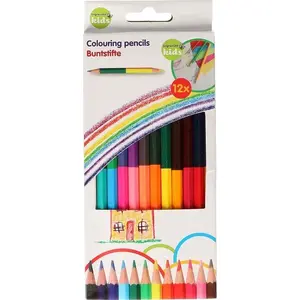 Krāsu zīmuli komplekts TOPWRITE divpusēji 24 krāsas — 12 gab.