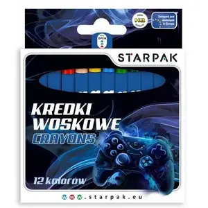 Crayons (wax) STARPAK STK KRE157 — 12 colors, pad/stick set