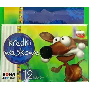 Wax Crayons KOMA-PLAST 12 colors, pack of 12 wax crayons