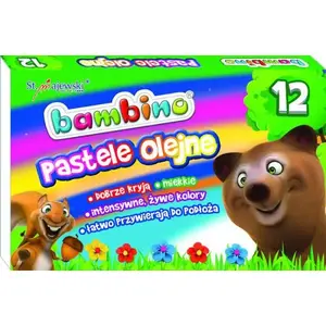 Eļļas pasteļi st. majewski BAMBINO — 12 krāsas, komplekts zīmēšanai un krāsošanai