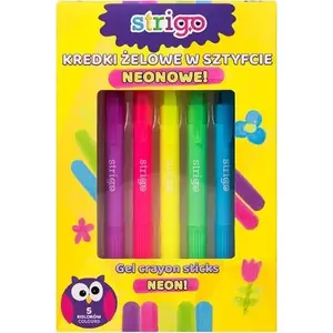 Gel Pens Strigo neon set — 5 colors (gel pens, neon ink)
